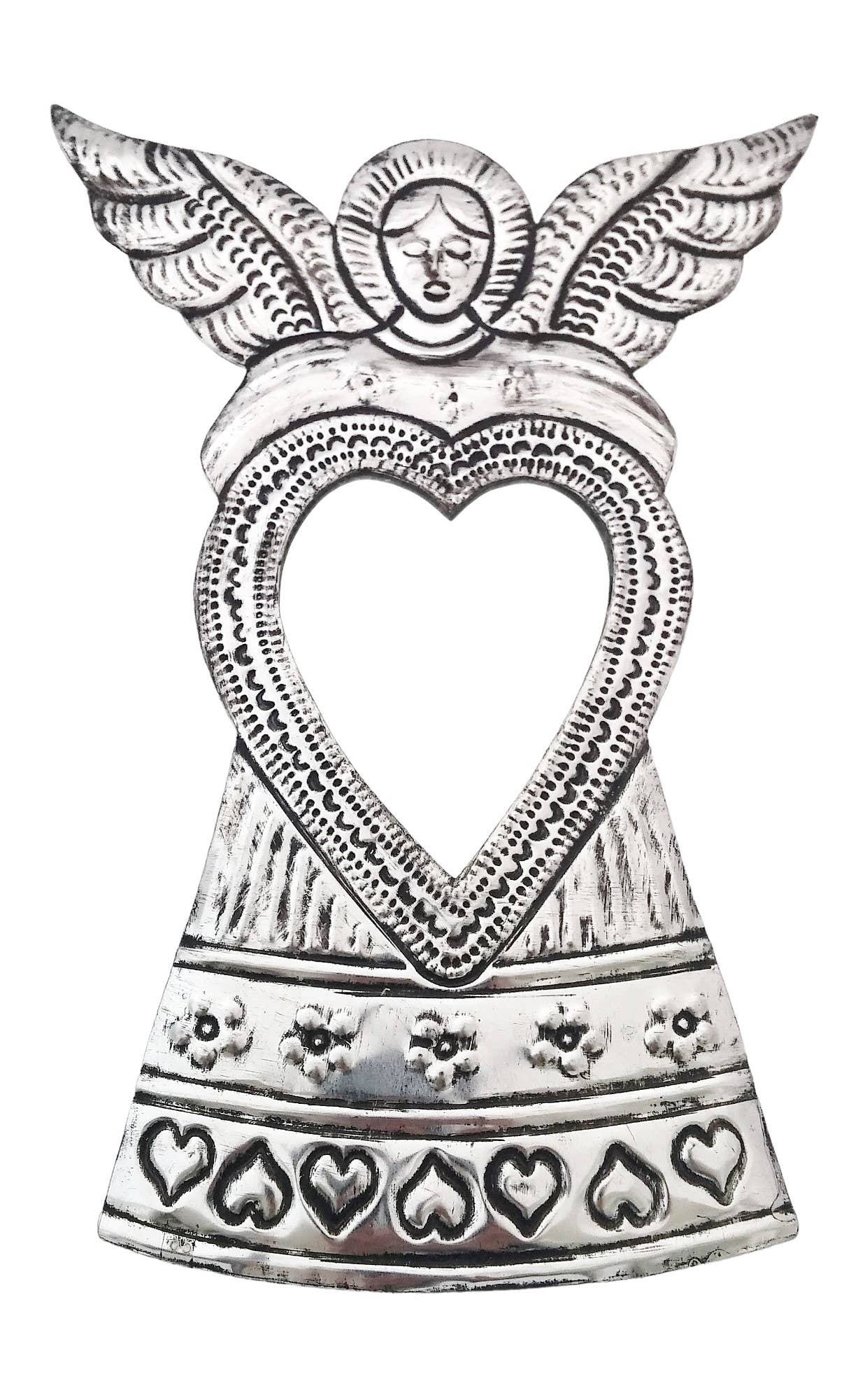 Large Angel Mirror Tin Hanging Decoration