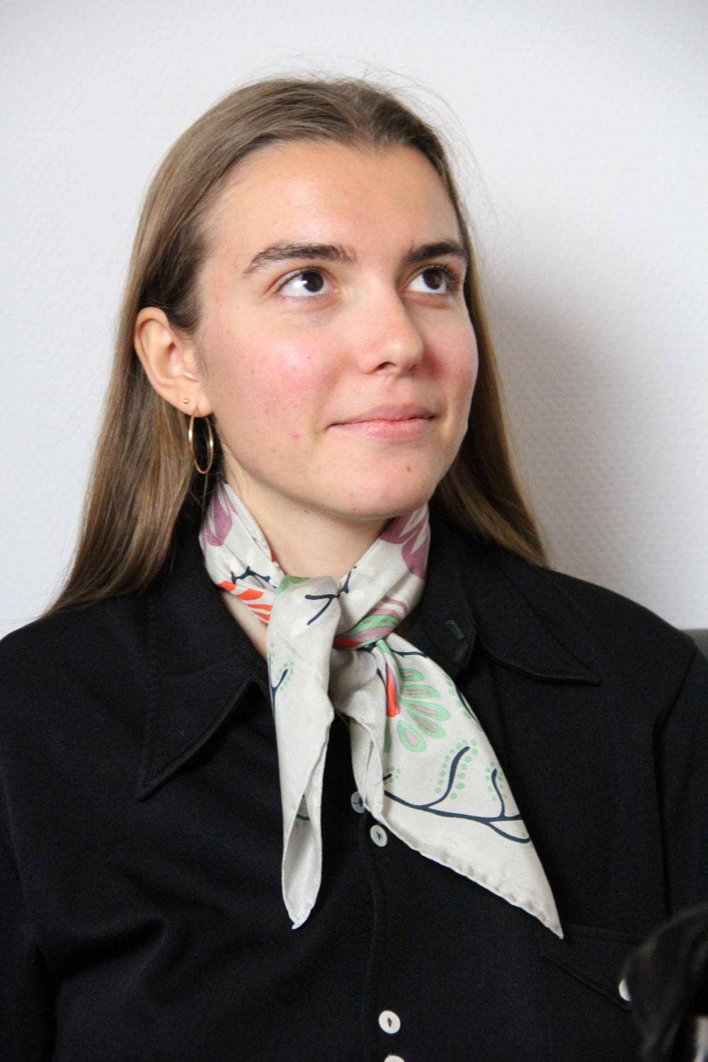 Marushka Grey - Mini Square Silk Scarf