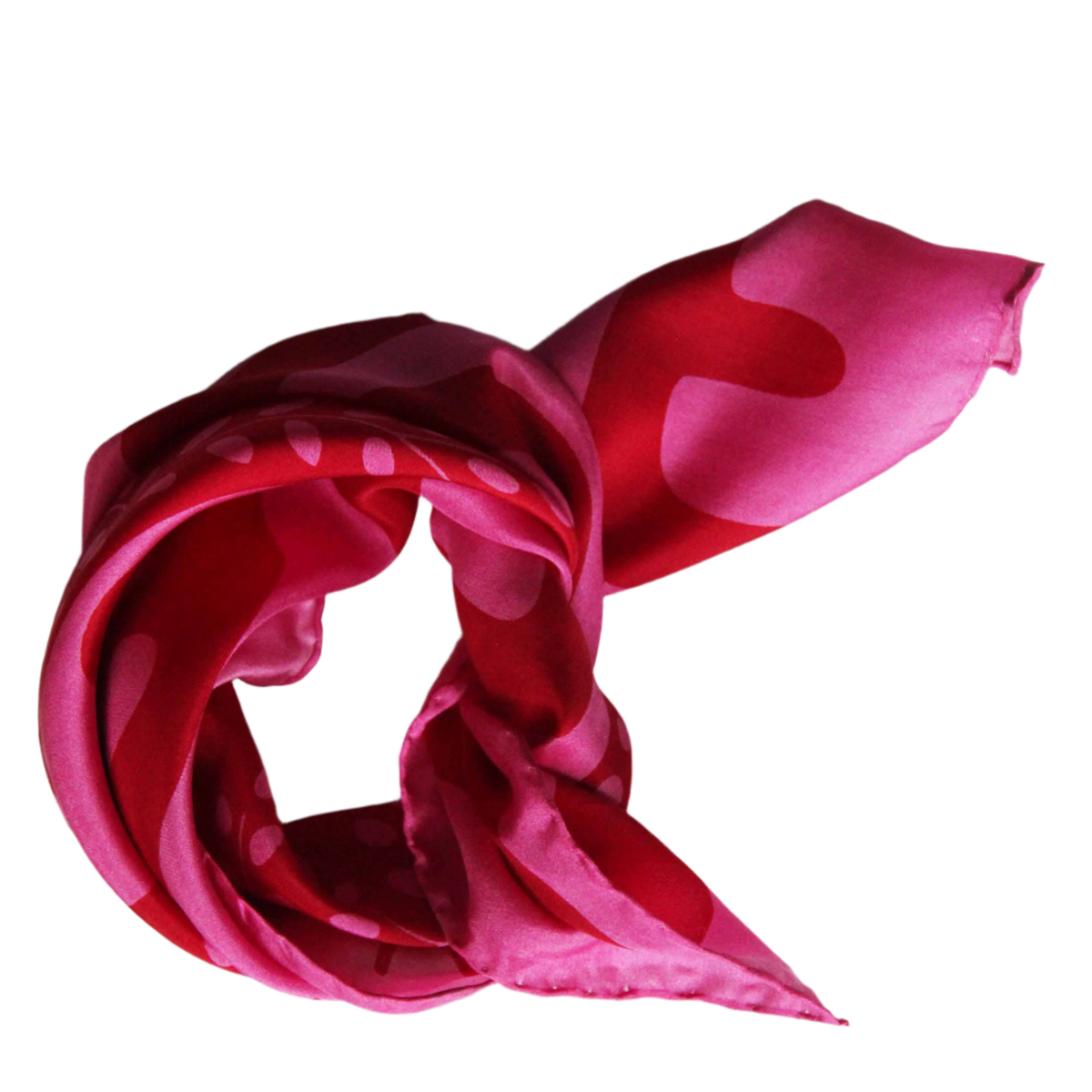 Peace and Love fuchsia silk scarf by Les Belles Vagabondes
