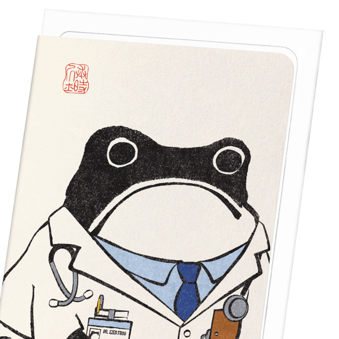 Doctor Hoji Frog Greetings Card