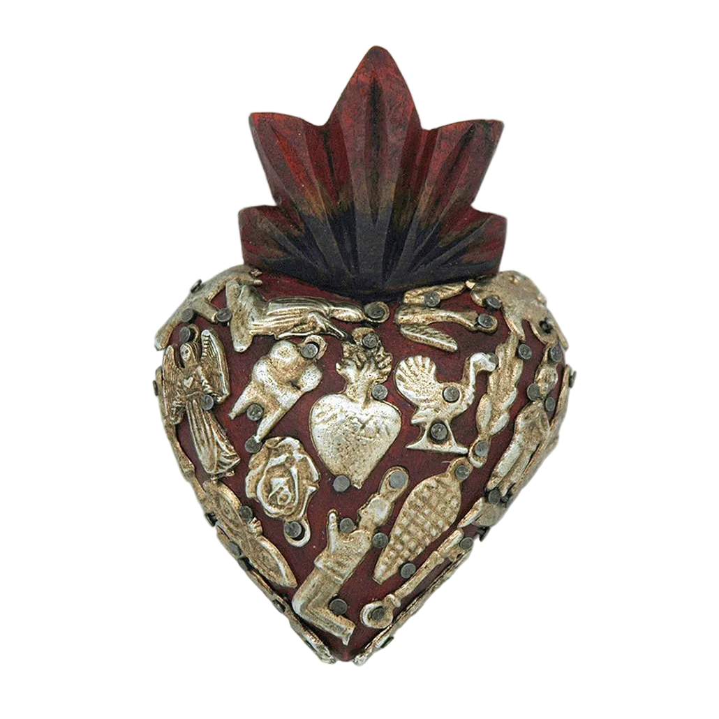 Mexican milagro wall heart