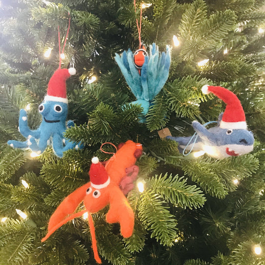 Handmade Festive Lobster Christmas Decoration
