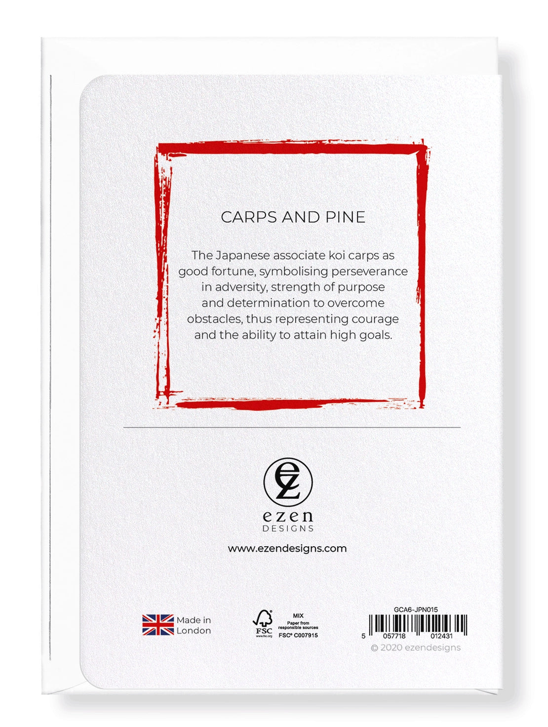 Carps & Pine Japanese Greetings Card