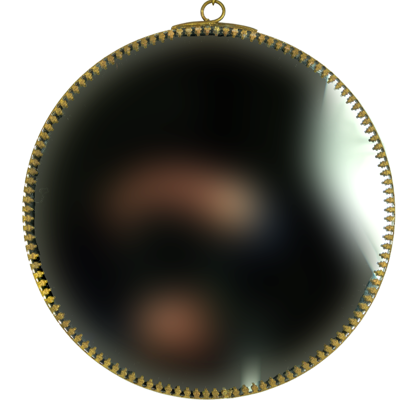 Hanging Brass Colour Mirror