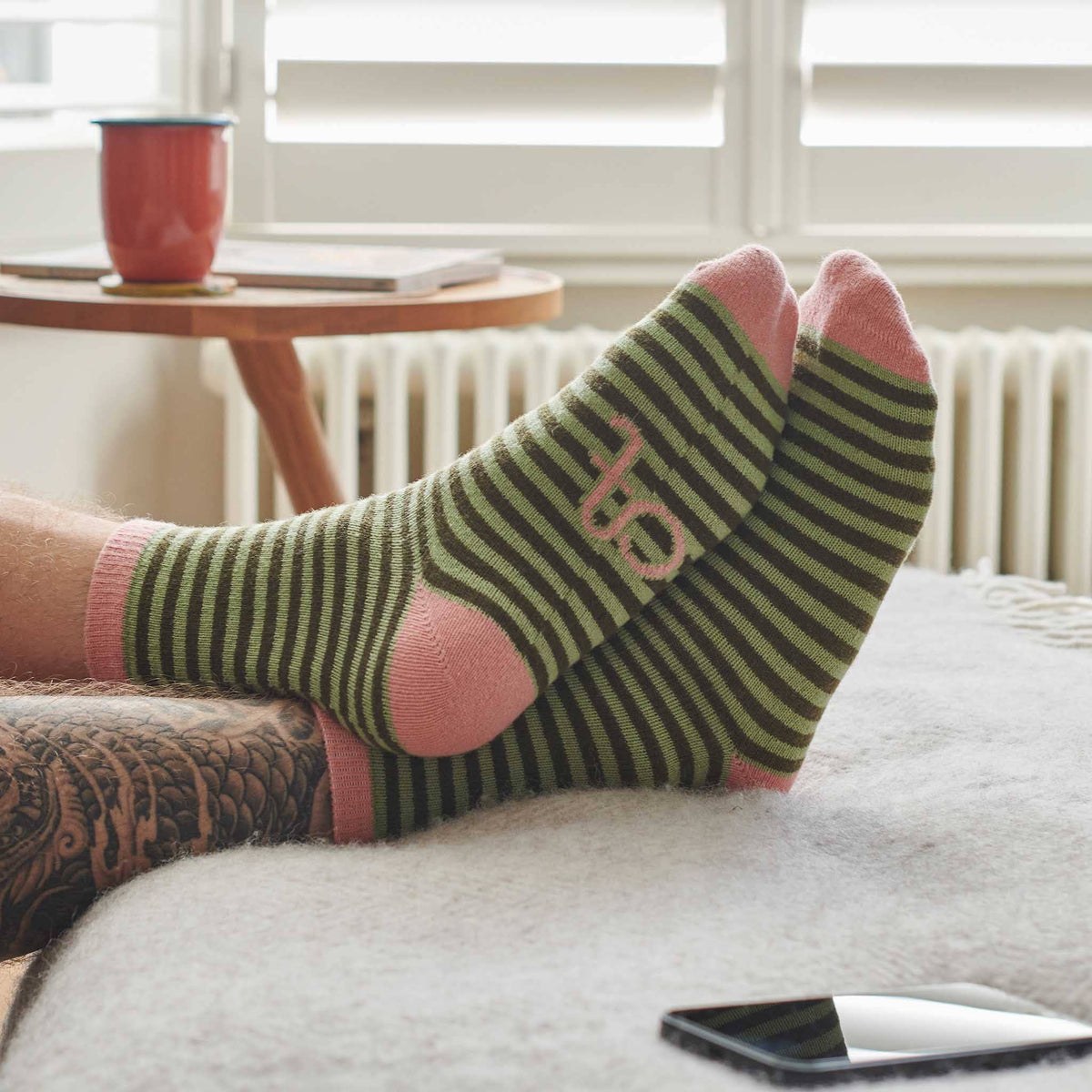 Catherine Tough men's lambswool ankle socks