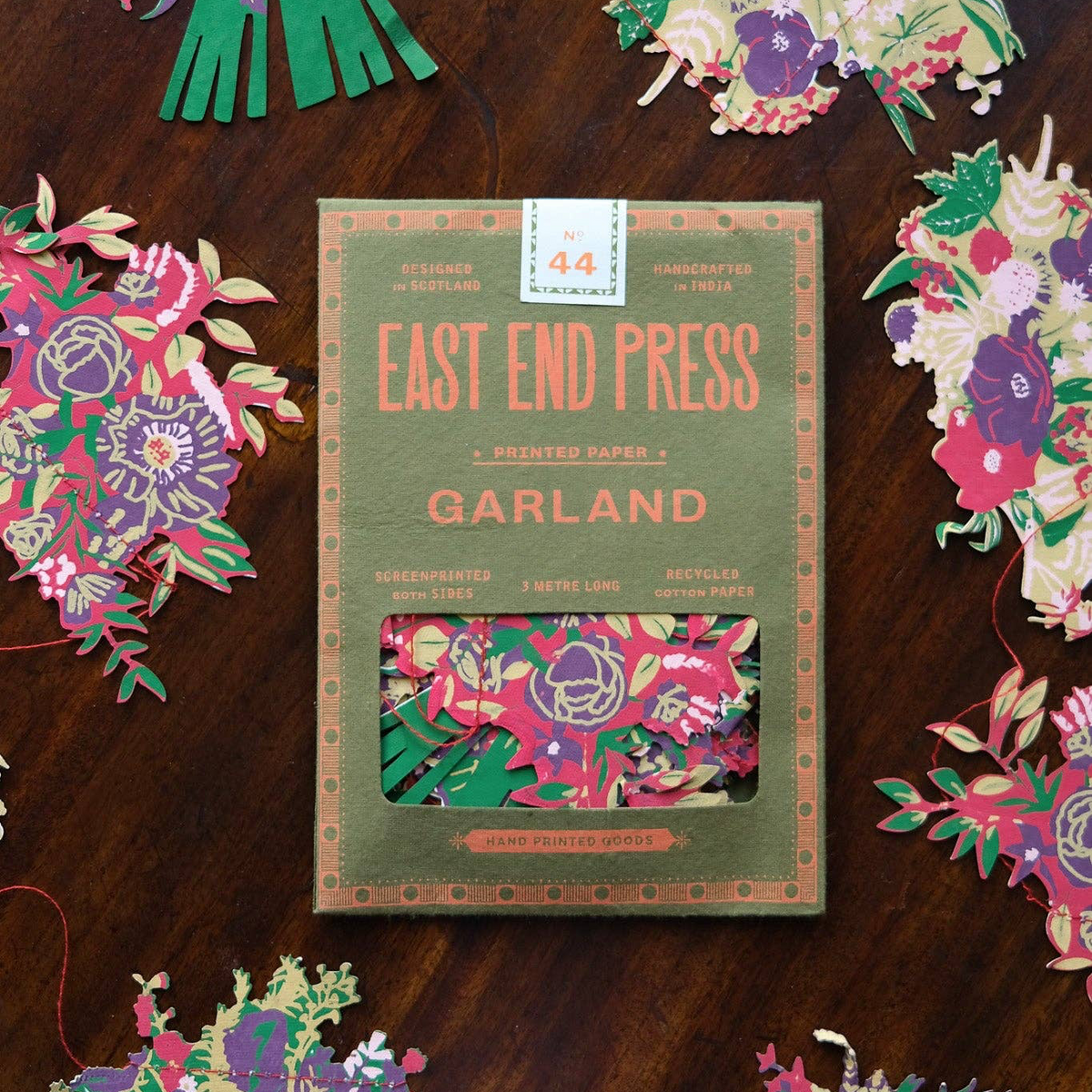East End Press bouquet sewn paper garland
