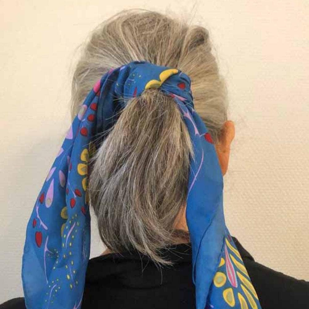 silk scarf hair tie ribbon
