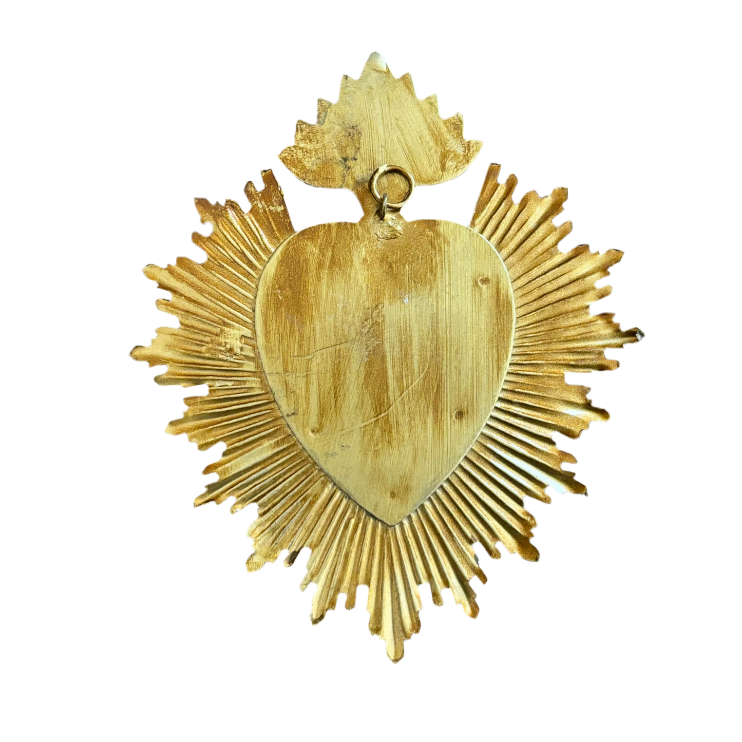 Flaming Sacred Heart Milagros Locket Hanging Ornament
