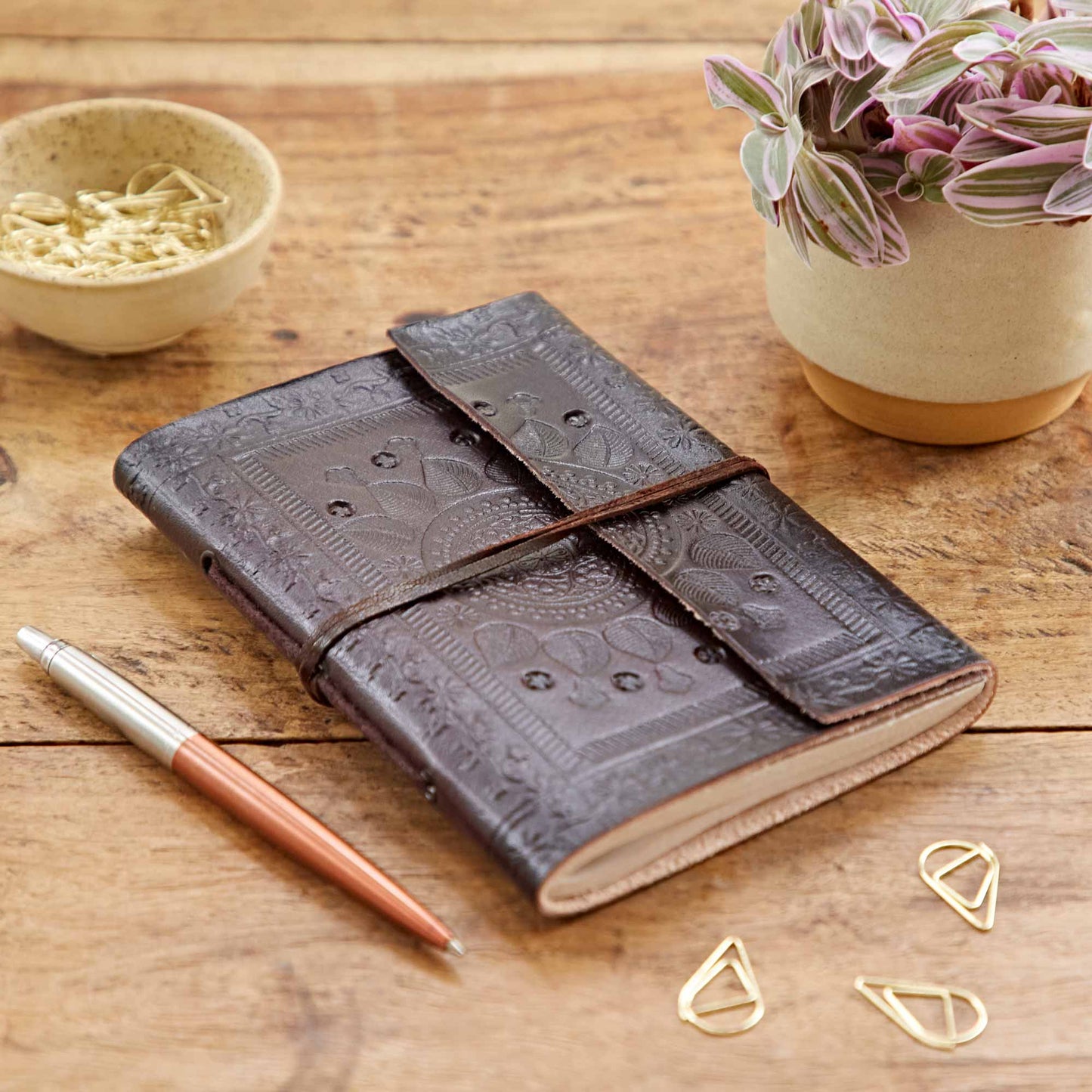 Indian Khadda Paper Leather notebook