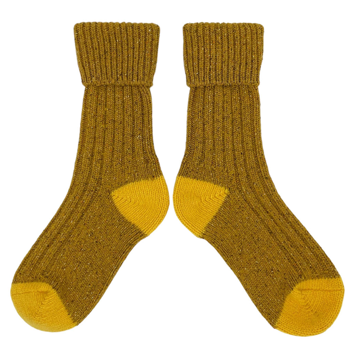Recycled Lambswool & Silk Ribbed Socks (+colours)
