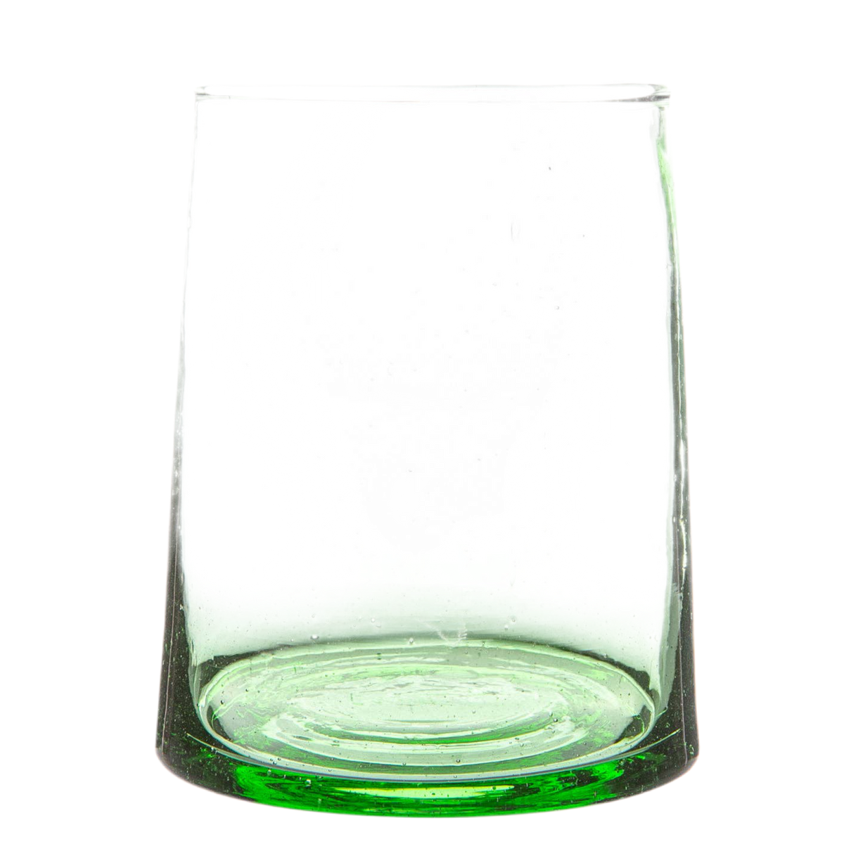 Green recycled Moroccan glass tumbler 260ml