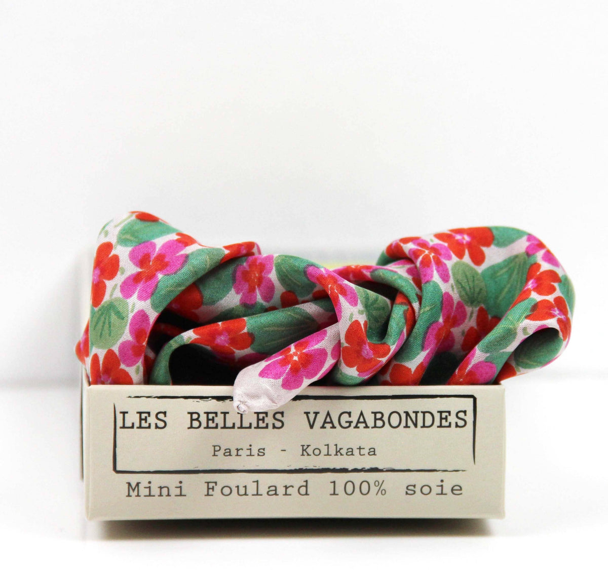 Mini Capucine Fuchsia Silk Scarf