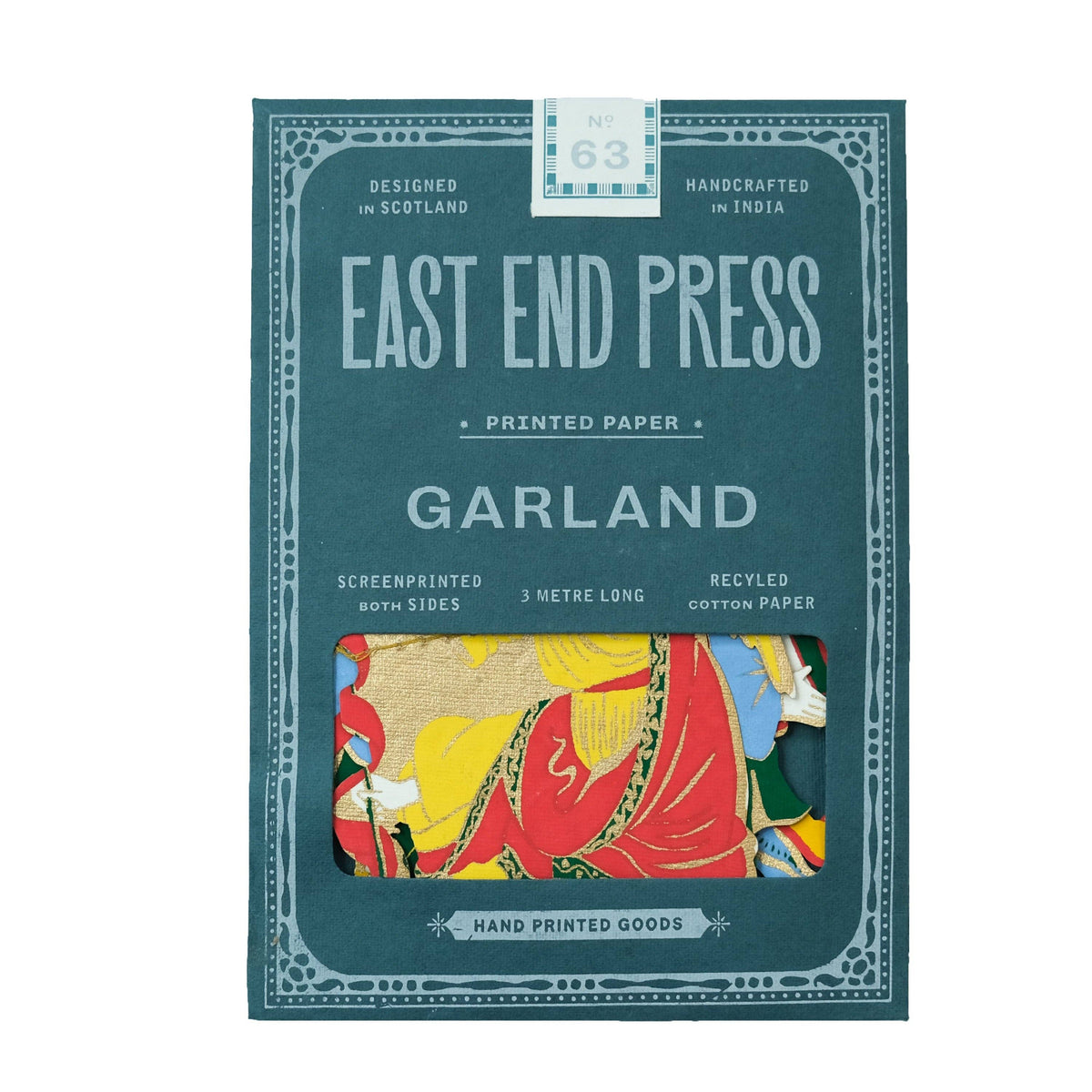 Sewn paper nativity garland by East End Press