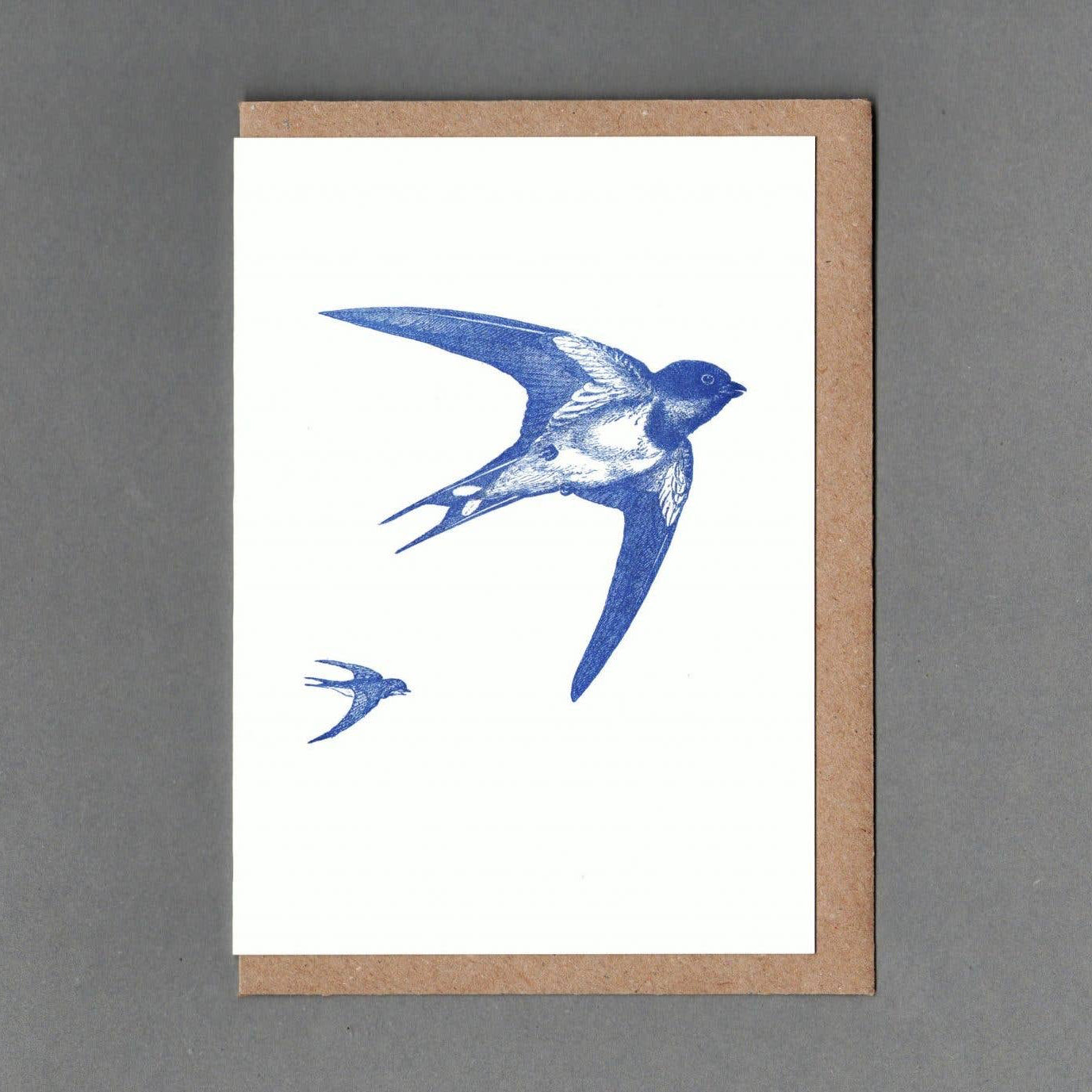 Swallow Letterpress Greeting Card