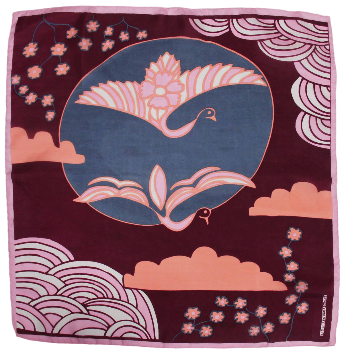 Agami Bordeaux & Pink - Mini Silk Scarf