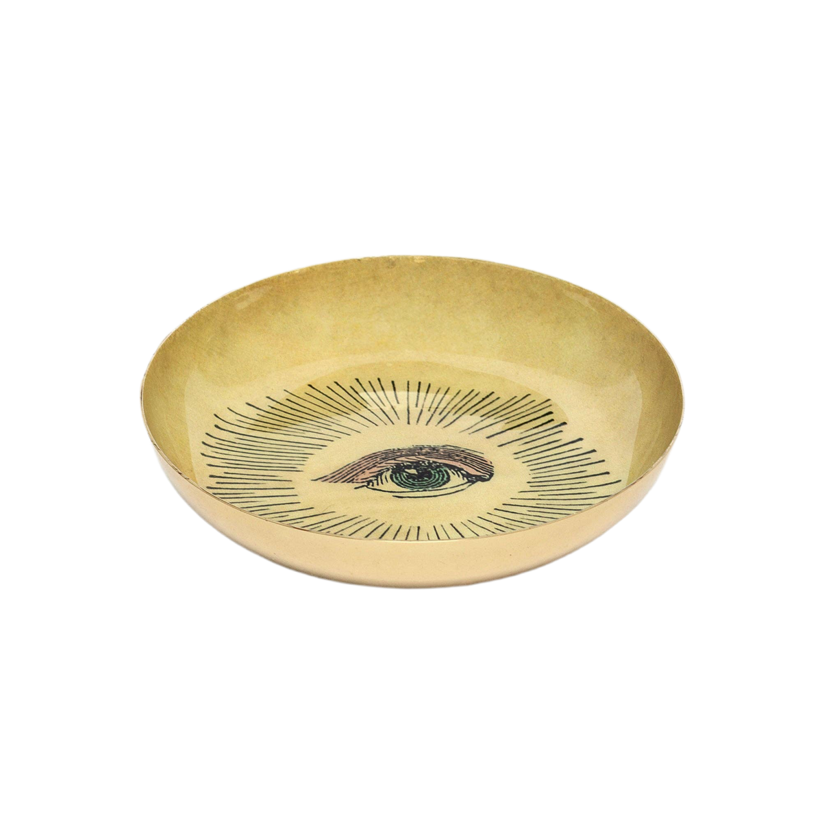 Roomytown enamel trinket tray with eye motif