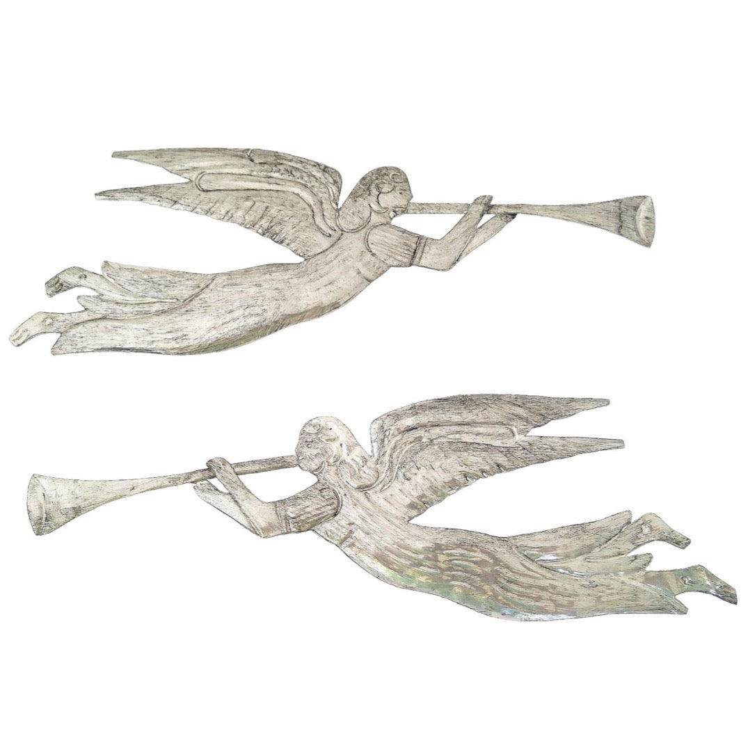Mexican tin pair of angels decoration by Sedona Spirit