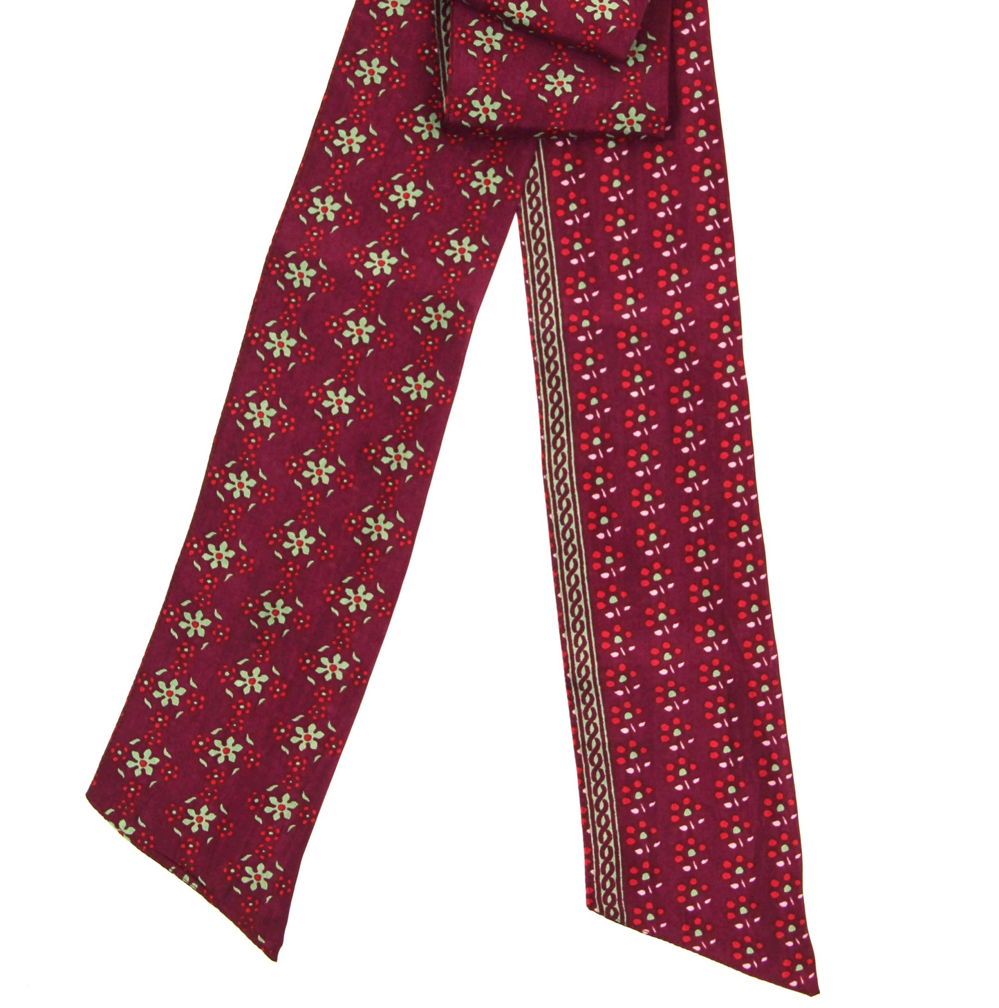 Nicky Bordeaux Skinny Silk Scarf
