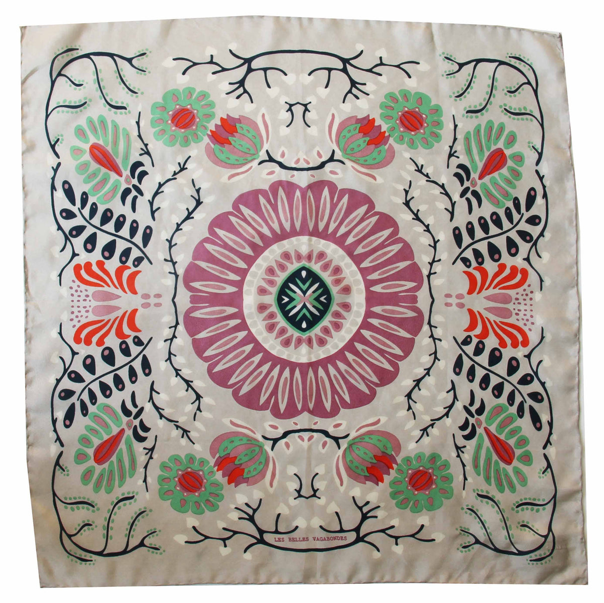 Marushka Grey - Mini Square Silk Scarf