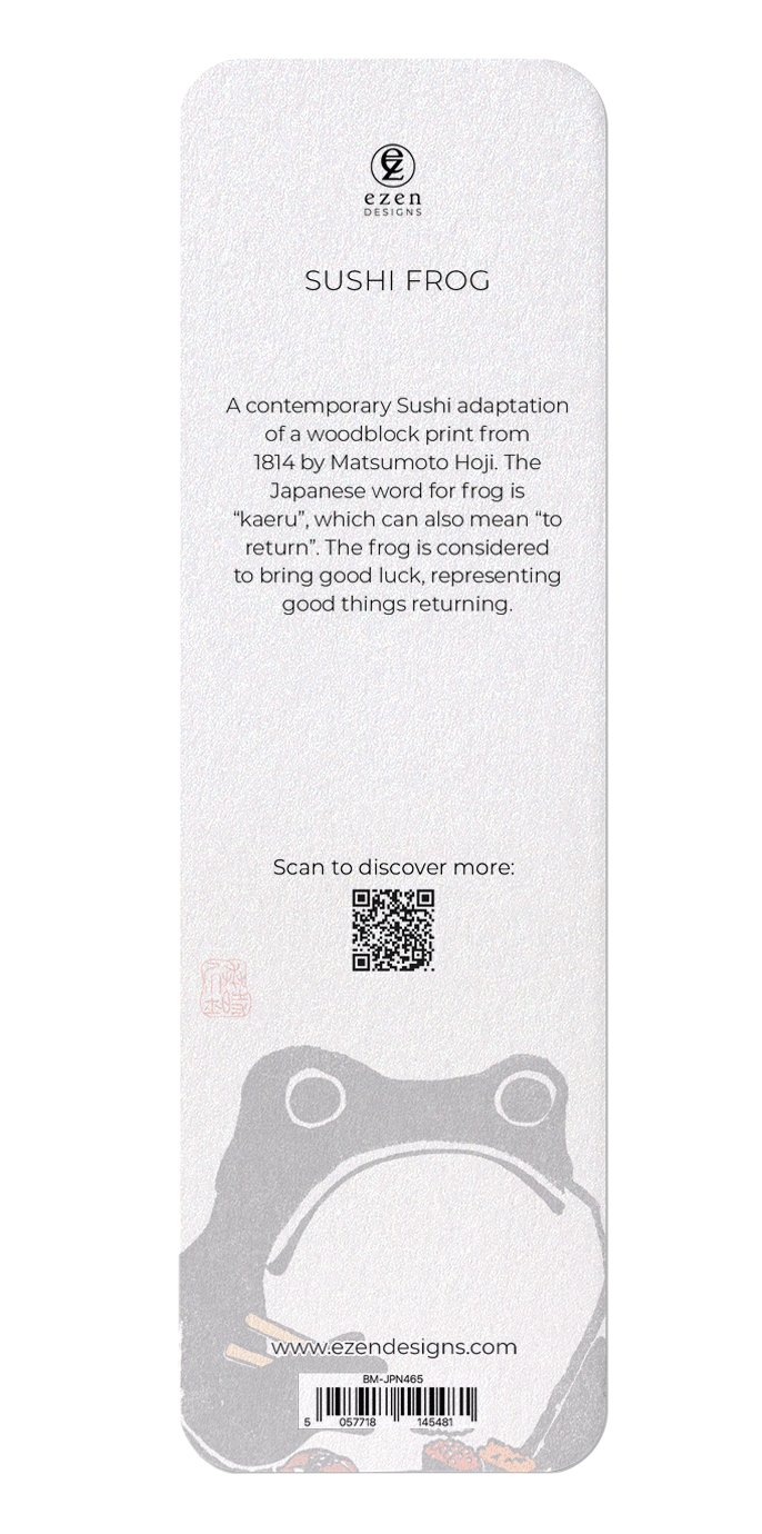 SUSHI FROG: Japanese Bookmark