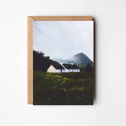 Blackrock Cottage, Scottish Cottage Greeting Card