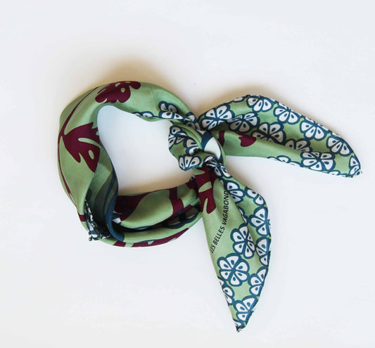 Alice Almond - Mini Sqaure Silk Scarf