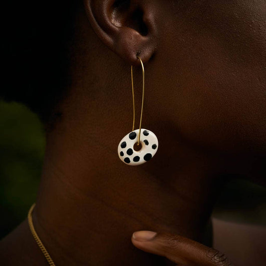 Zawadi Ceramic Earrings – Handmade in Kenya
