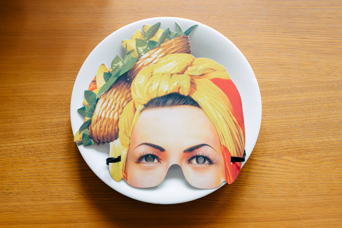 Carmen Miranda paper party mask