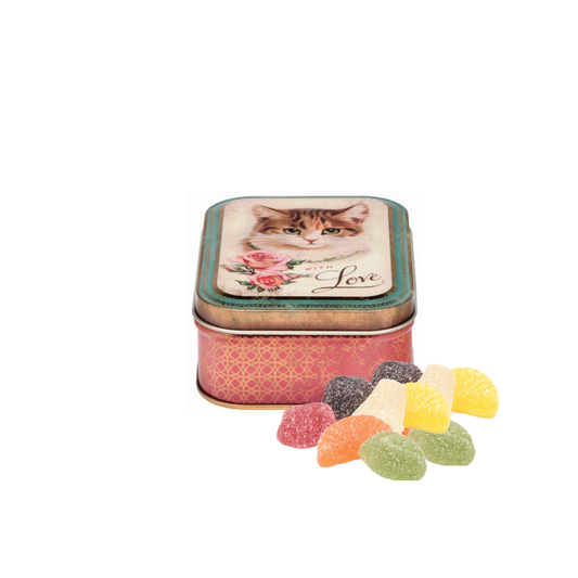 Nostalgia Cat Tin - with Fruit Jellies