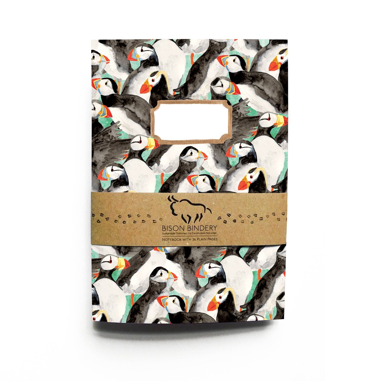 Improbability of Puffins - Recycled Notebook