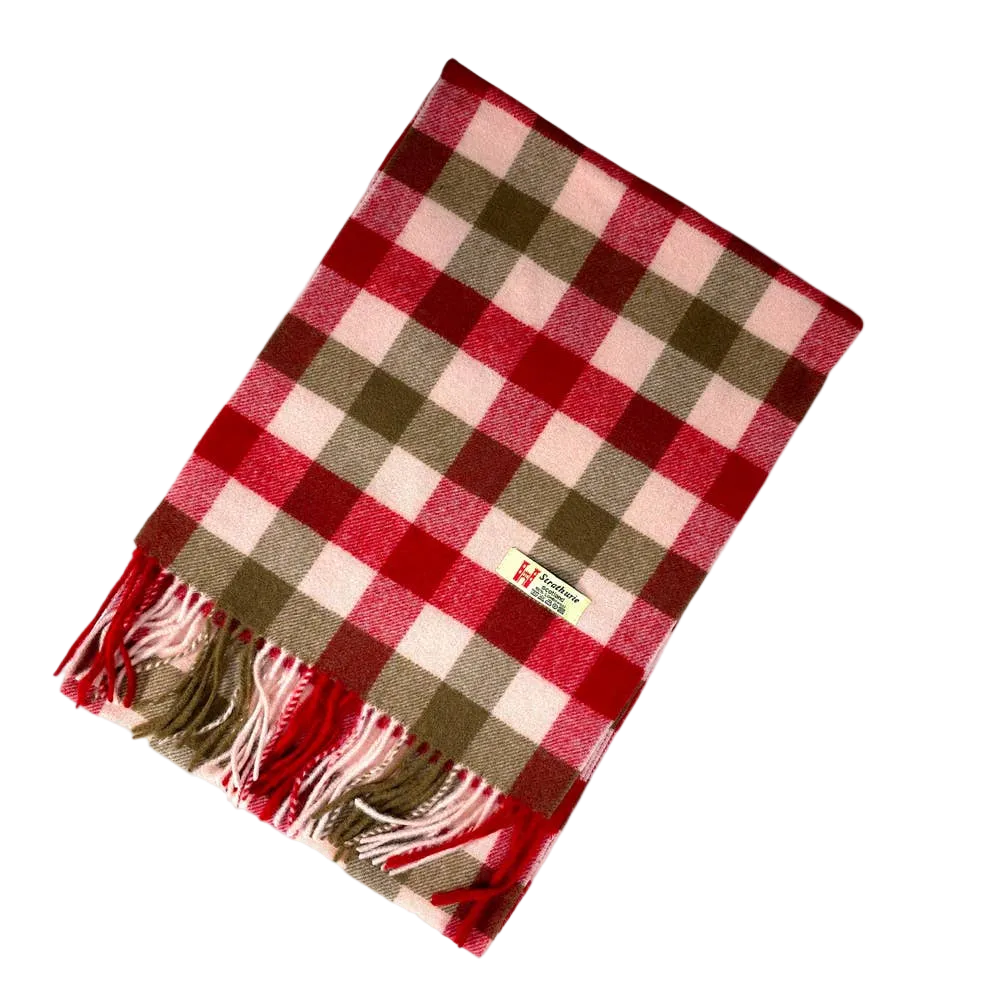 Strathurie lambswool plaid scarf