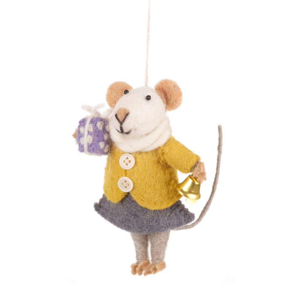 Felt So Good handmade felt Agnes mouse decoration