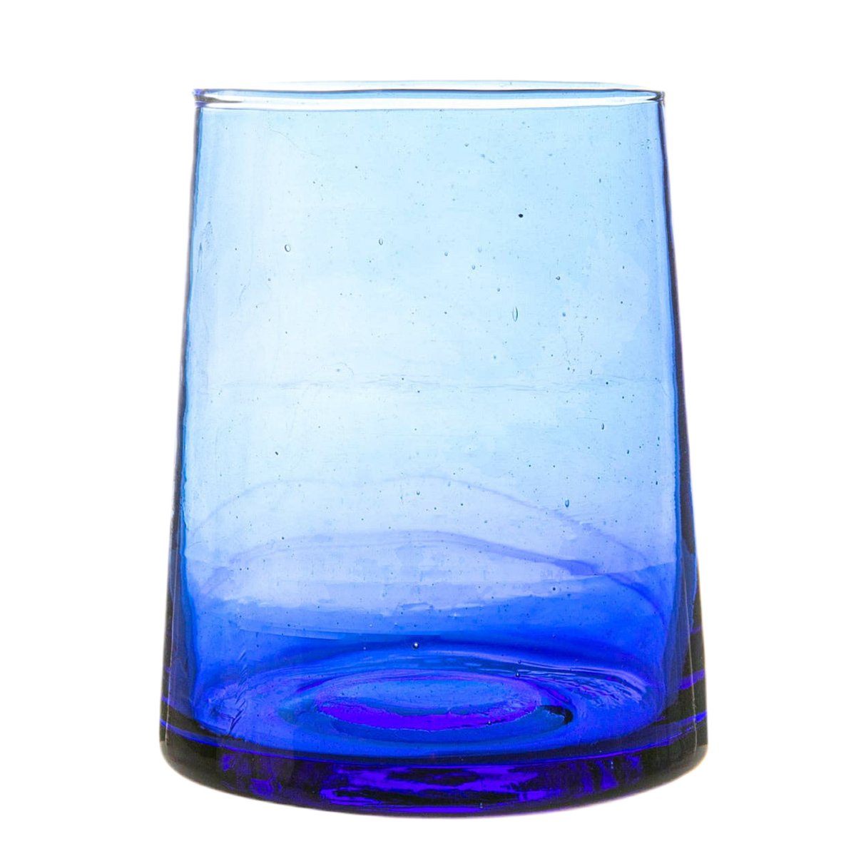 Blue recycled Moroccan glass tumbler