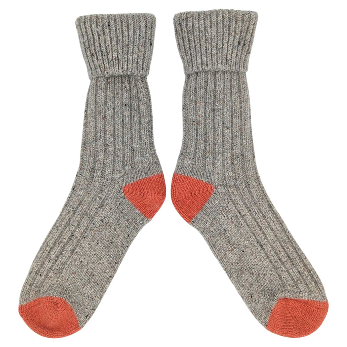 Recycled Lambswool & Silk Ribbed Socks (+colours)