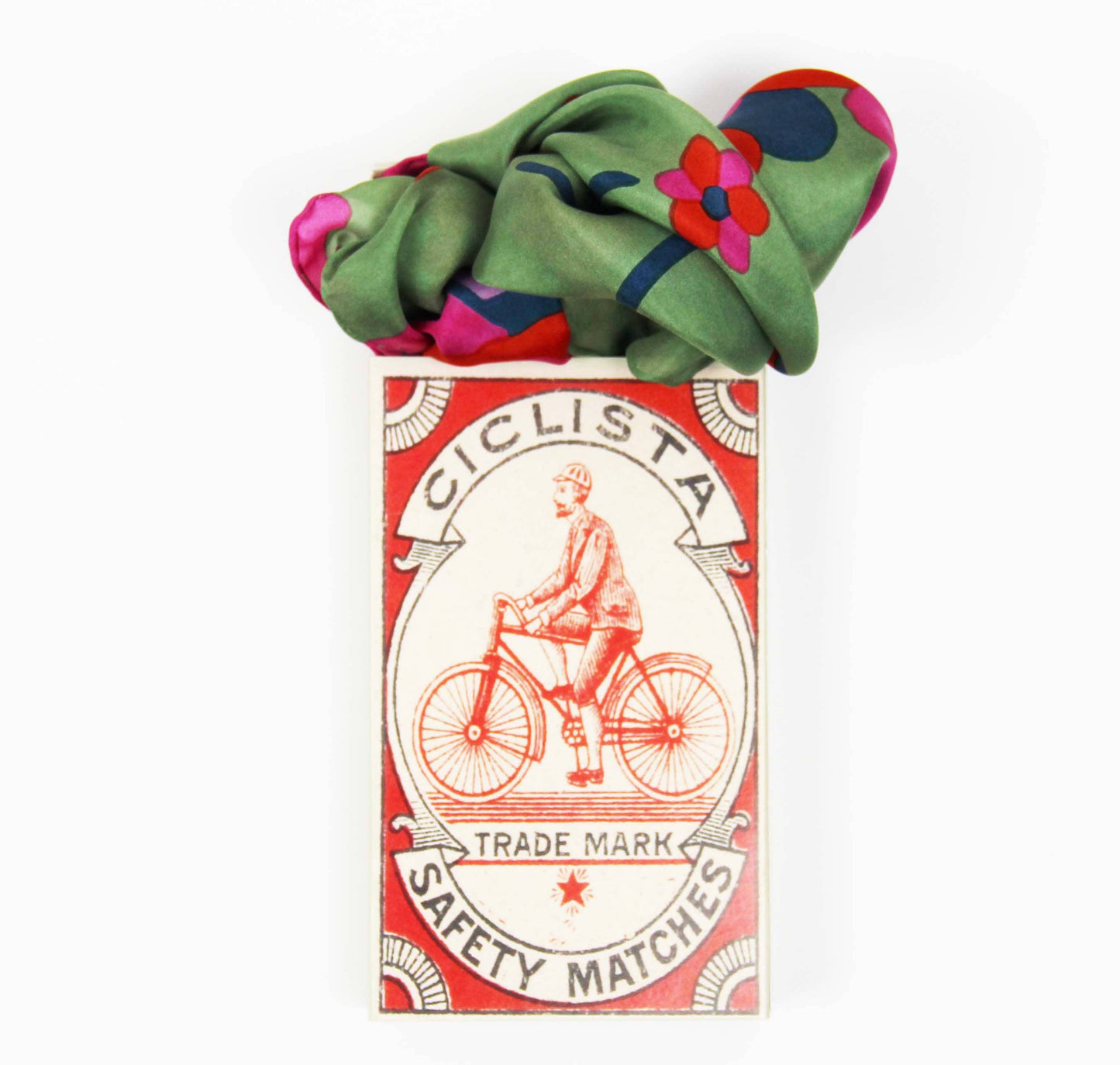 Silk Scarf- Green Sakura