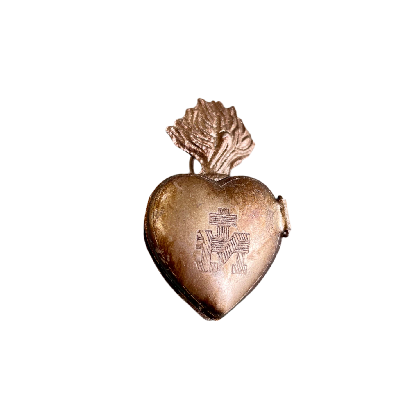 Sacred Heart Tin Ex Voto Milagros Locket