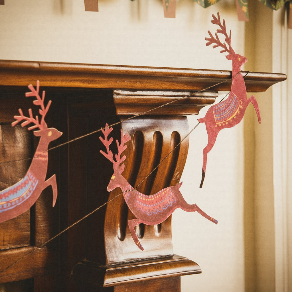 reindeer christmas garland