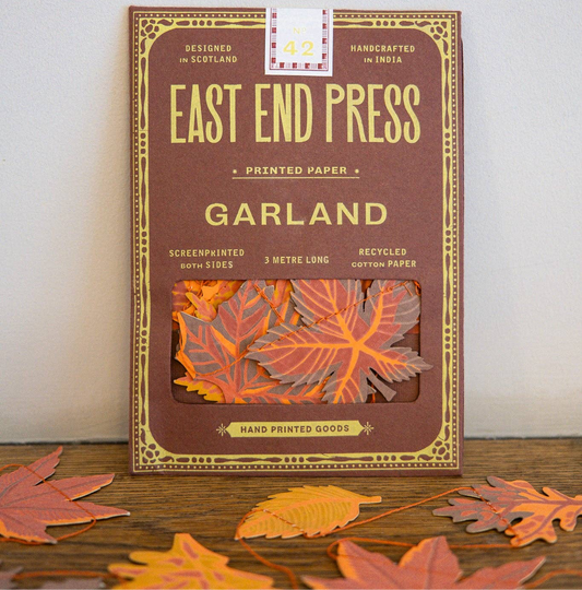 Autumn Leaves Sewn Garland