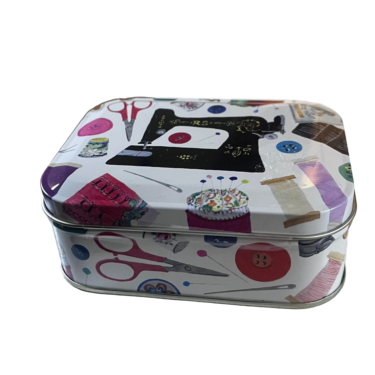 Nostalgic sewing box tin with fruit jellies