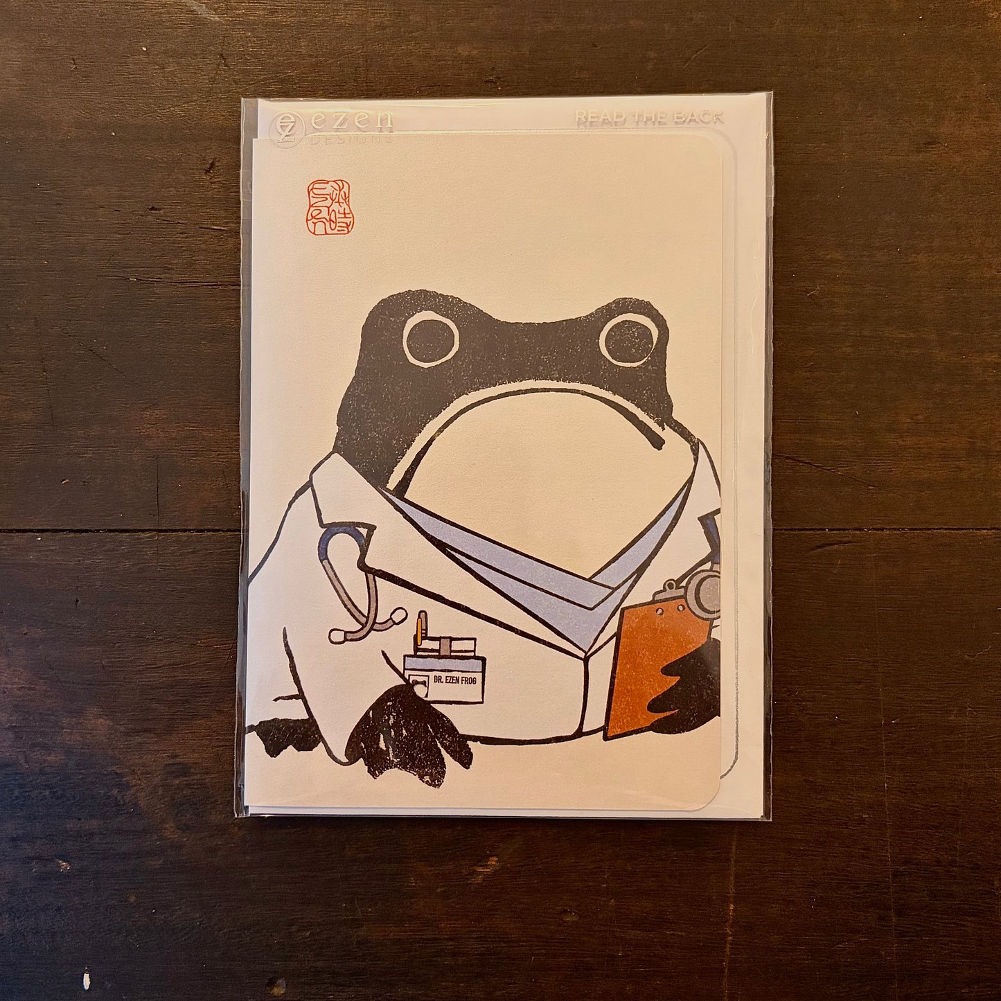 Ezen Trade doctor Hoji frog greetings card