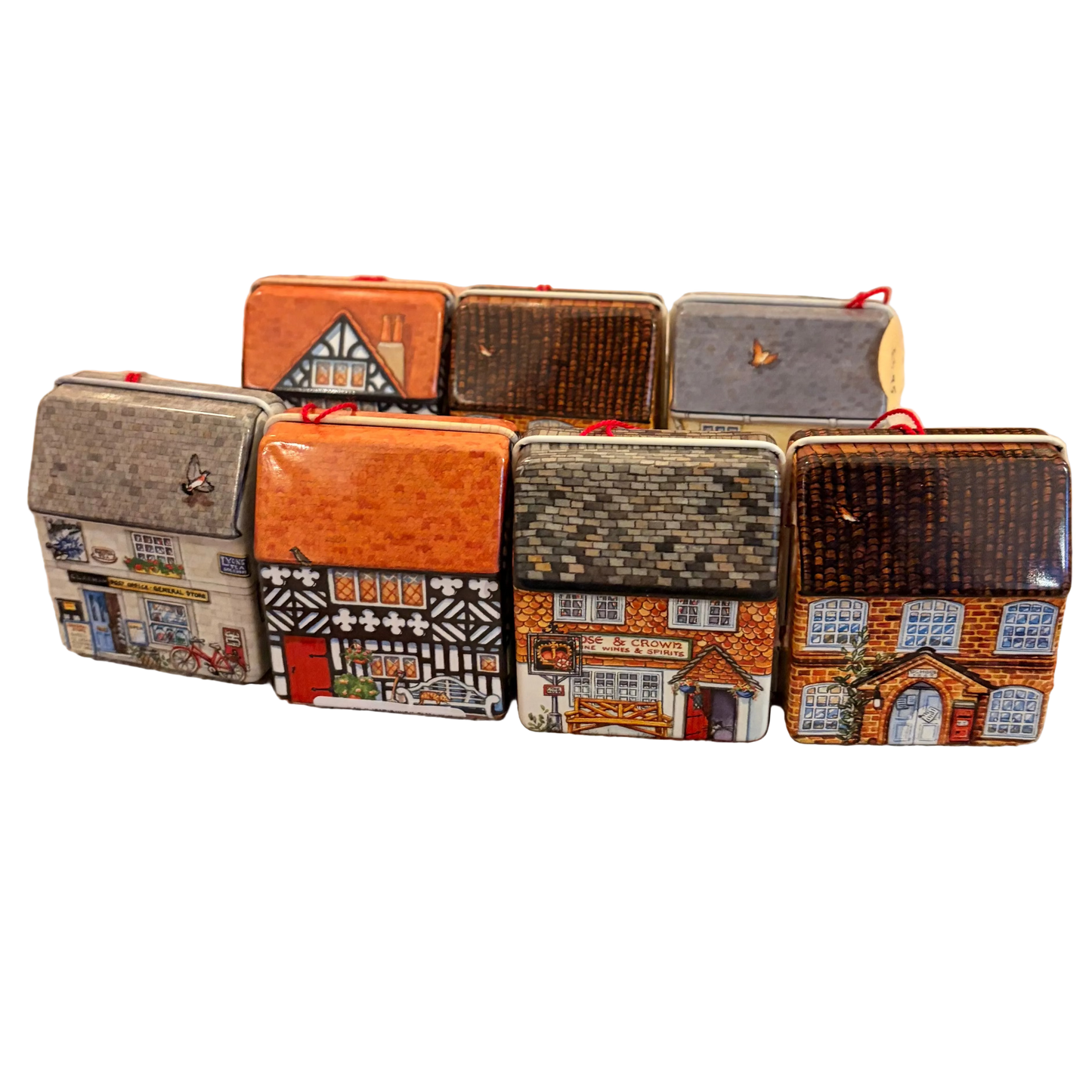 Dana Kubick dolls house sweetie tins in a row