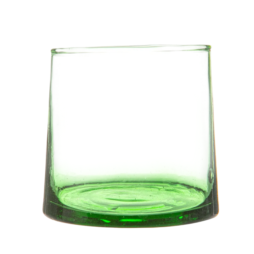Green recycled Moroccan glass tumbler 200ml