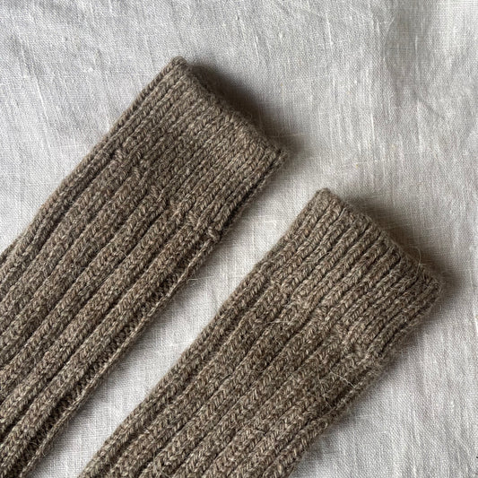 Long Wool Socks with Alpaca, Cotton & Hemp