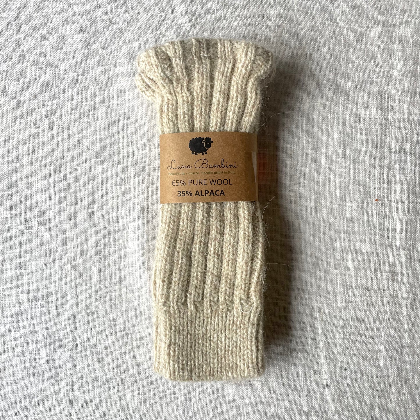 Natural Wool Fingerless Gloves/ Hand Warmers - 65% Wool, 35% alpaca