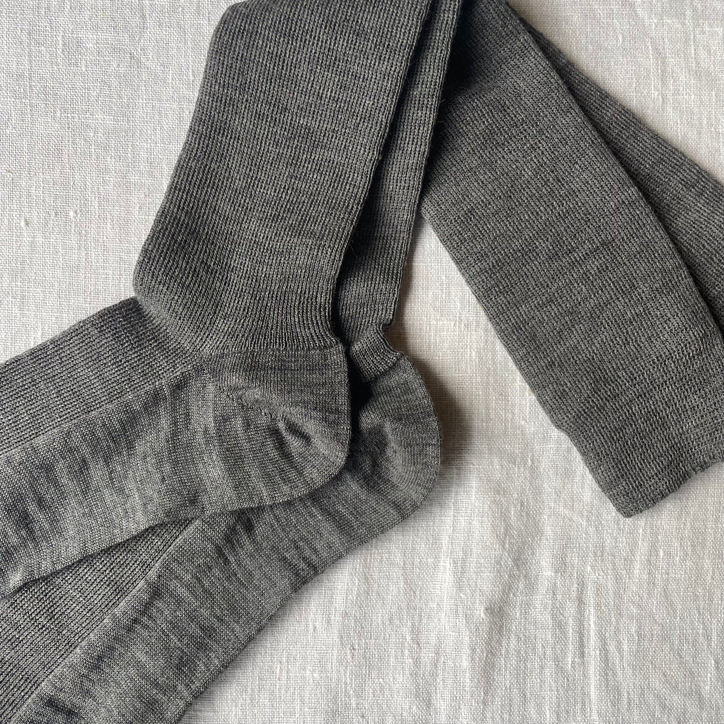 Knee High Light-Knit Socks - 90% Wool, 10% Cotton