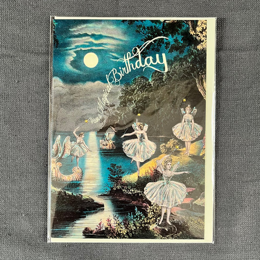Glittered Swan Lake Ballet Birthday Card