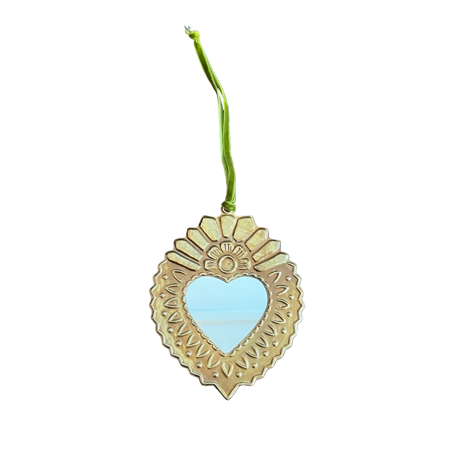 Mirrored Sacred Hearts Milagros Hanging Ornament