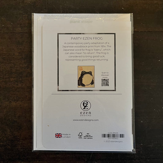 Party Hoji Frog Japanese Greetings Card