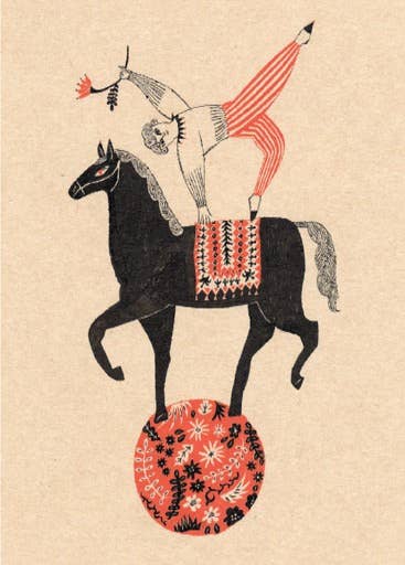 Acrobat Art Greeting Card
