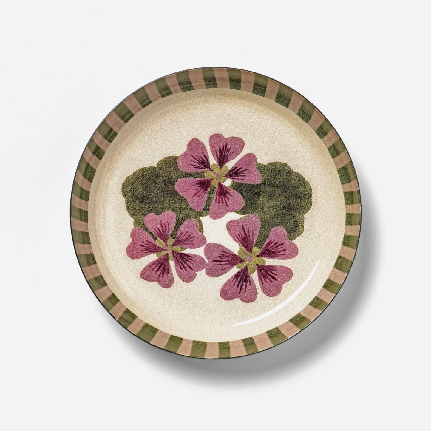 Geranium Enamel Trinket Tray
